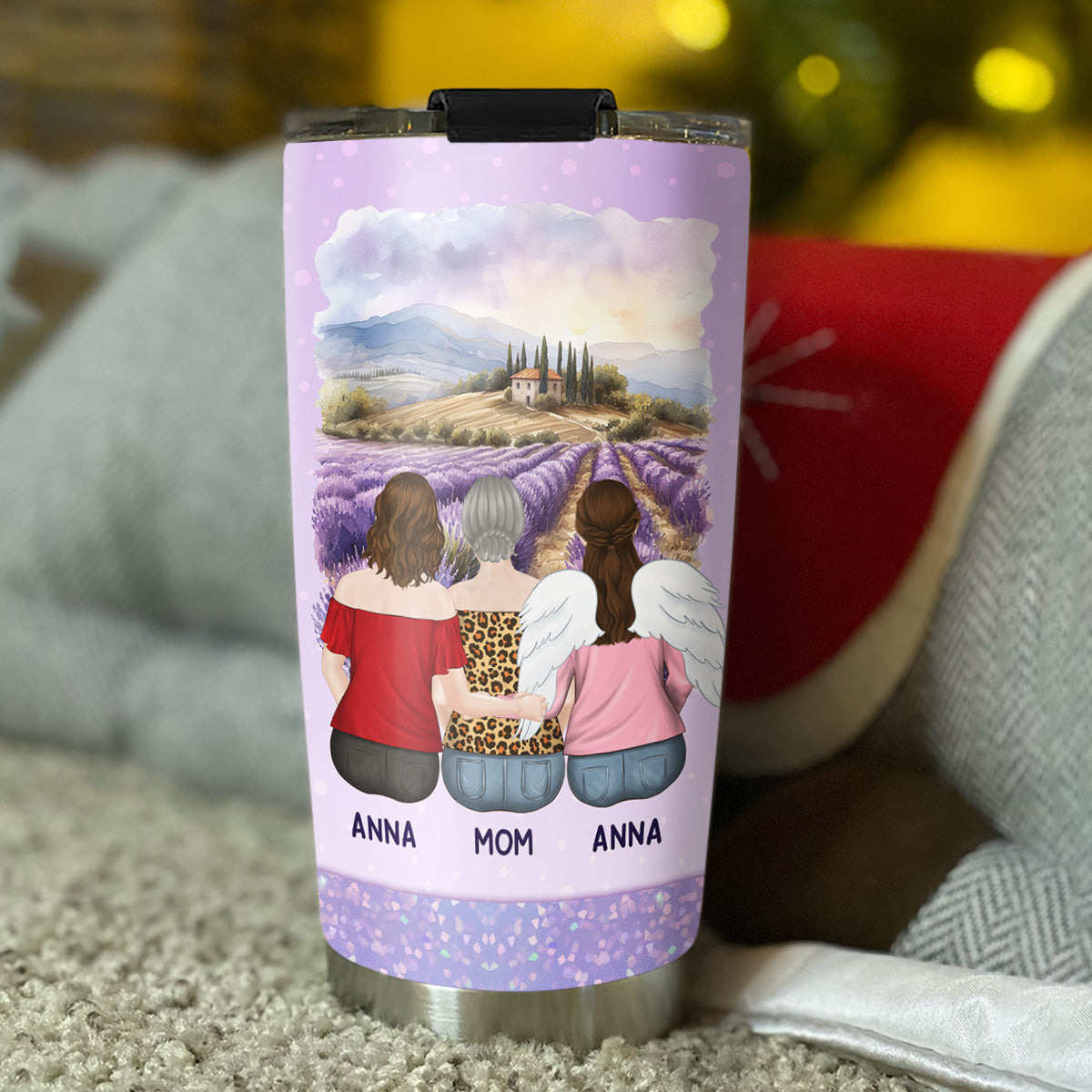 Mother And Daughter Forever Linked Together - Personalized Custom 3D Inflated Effect Tumbler