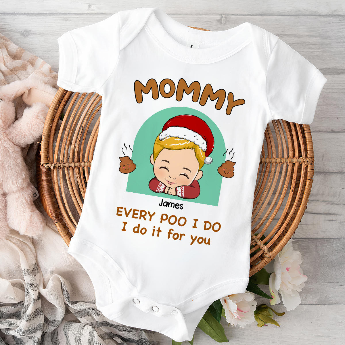 Every Poo I Do I Do It For You - Personalized Custom Baby Onesie