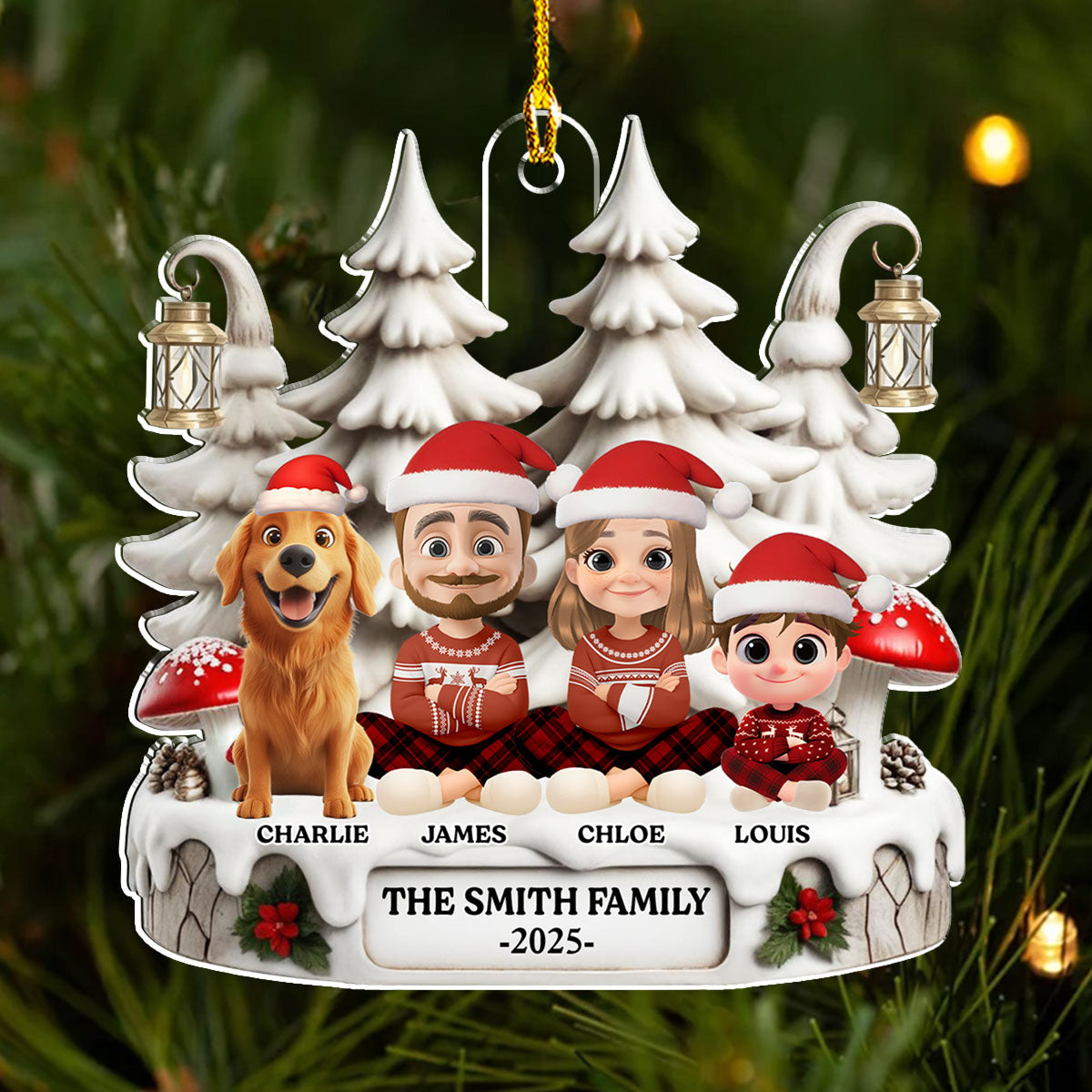 Family With One We Love - Personalized Custom Acrylic Ornament