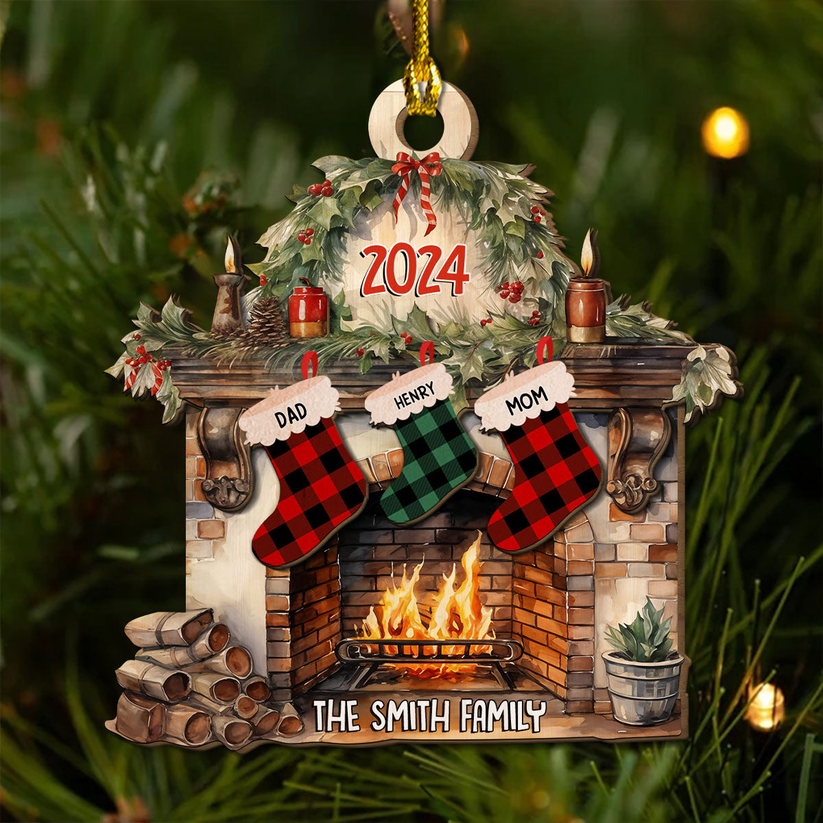 Family Heater - Personalized Custom 2-Layered Wood Ornament