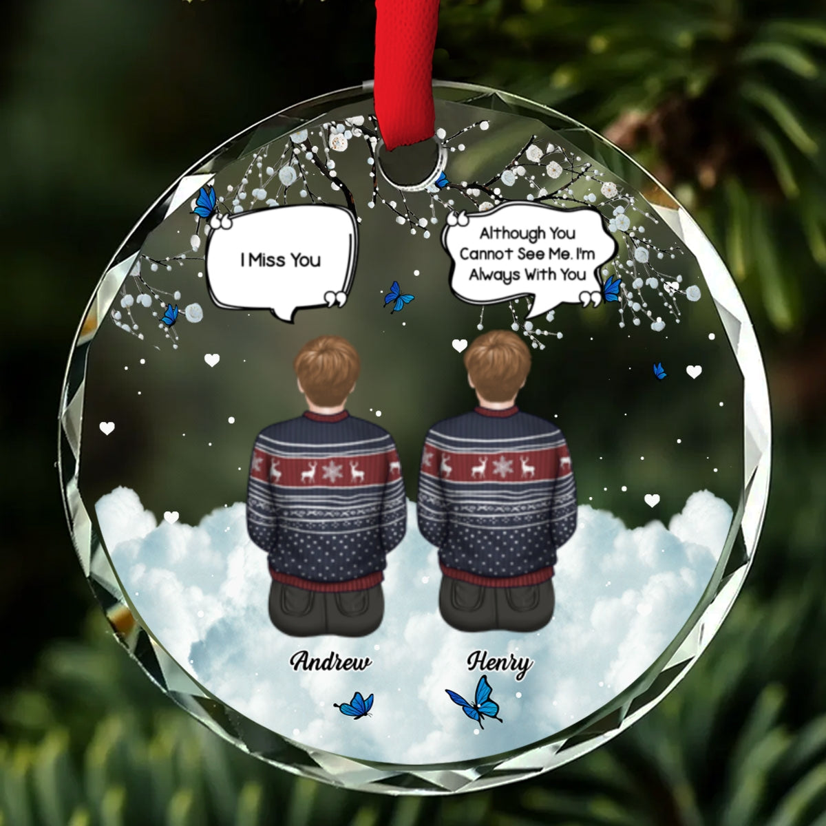 They Still Talk About You - Personalized Custom Glass Ornament