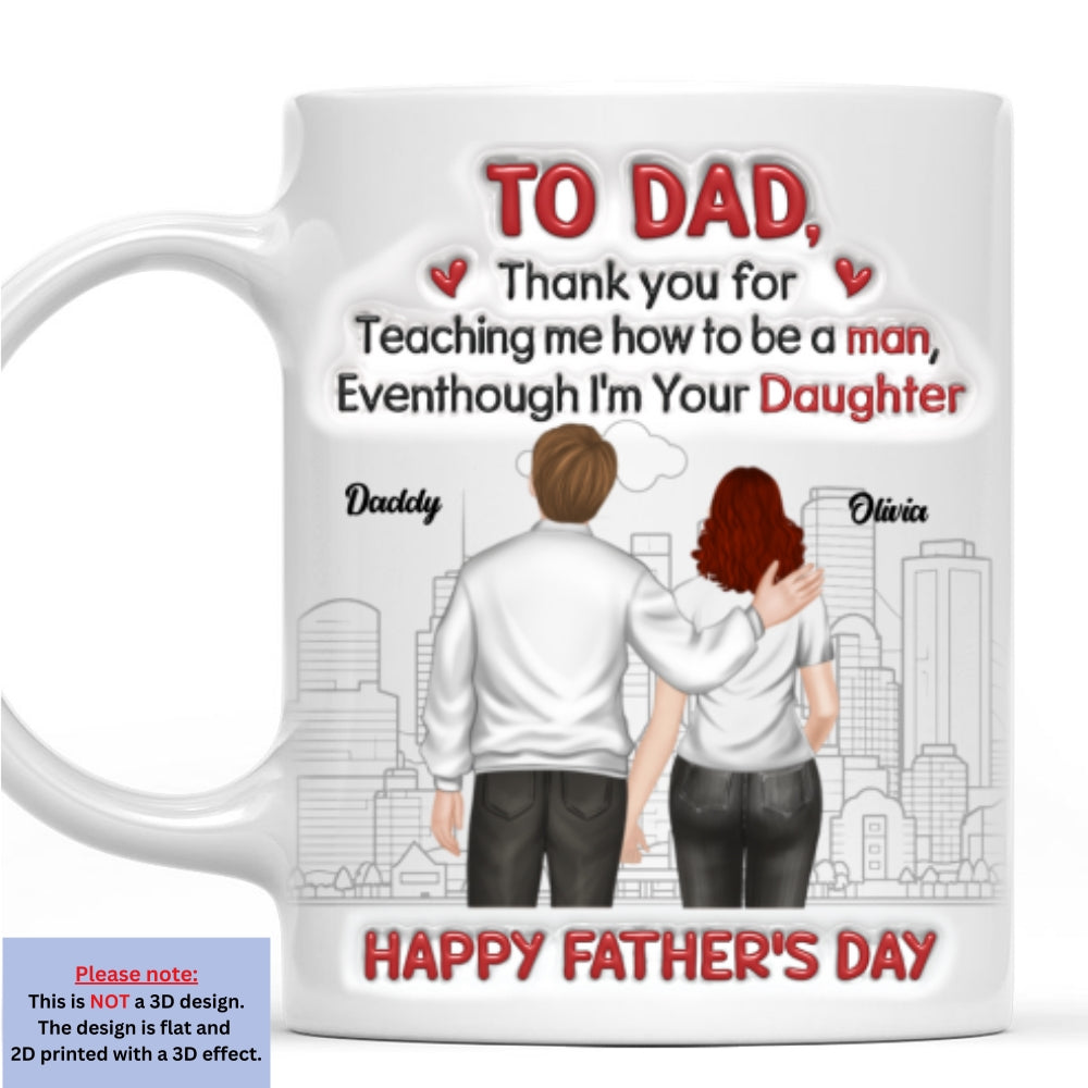 Thank You For Teaching Me - Personalized Custom 3D Inflated Effect Mug