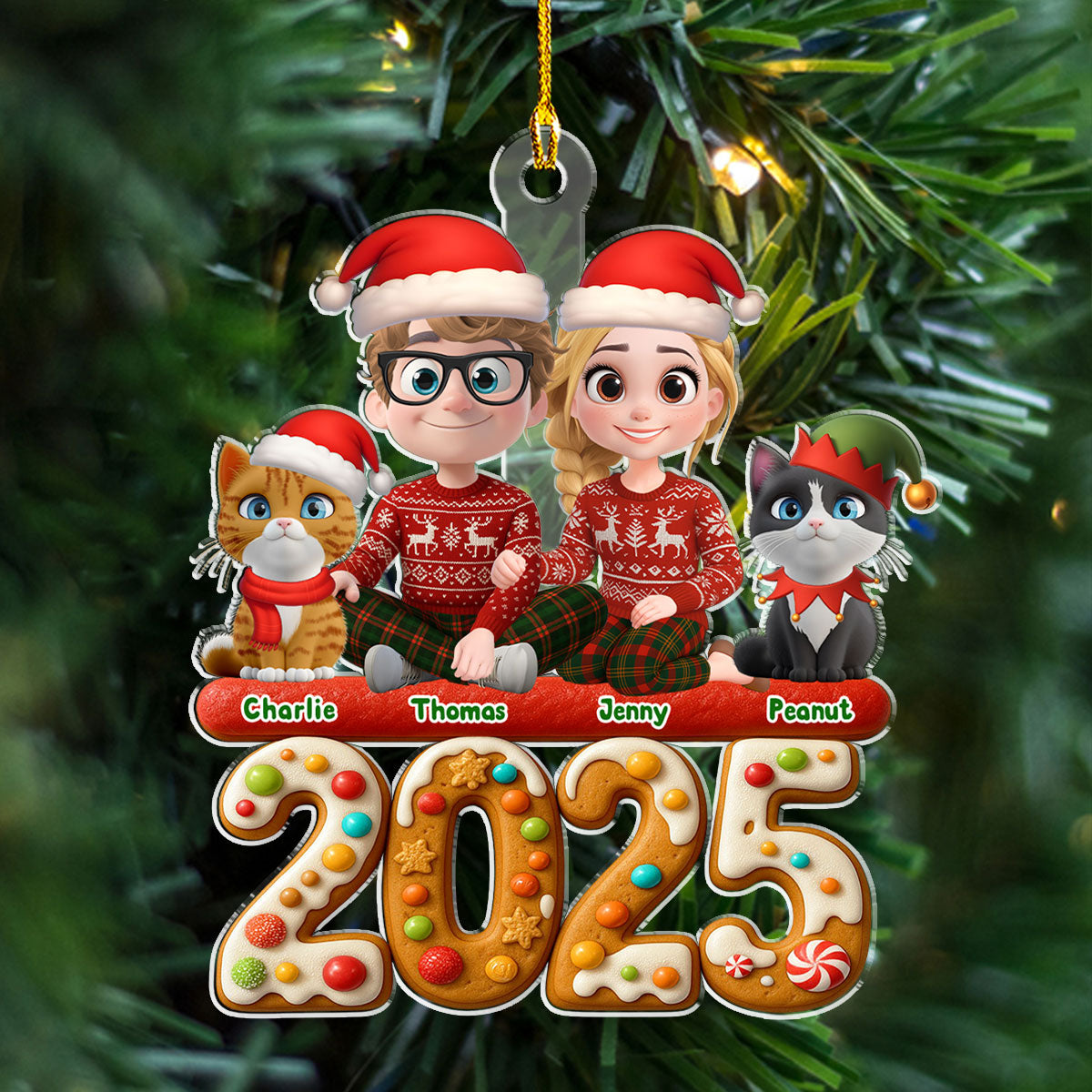 We And Our Cat Version 3 - Personalized Custom Acrylic Ornament