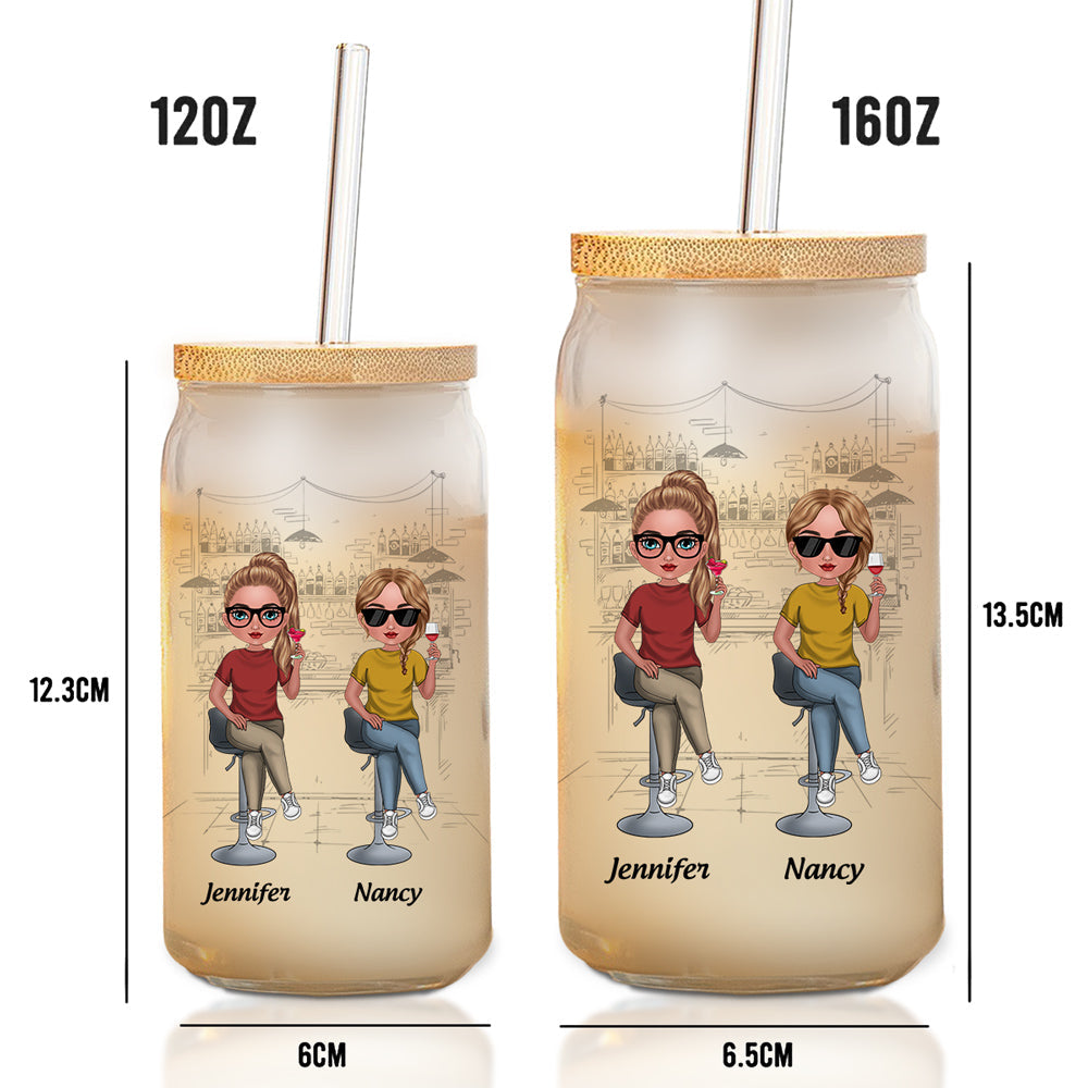 Bestie Check - Personalized Custom Glass Can