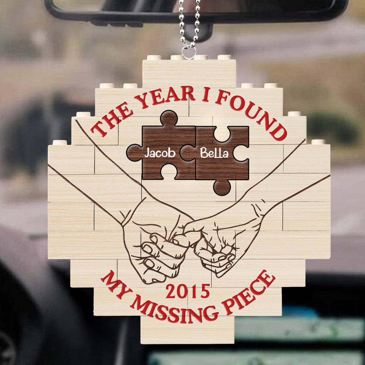 Missing Piece - Personalized Custom Puzzle Car Ornament