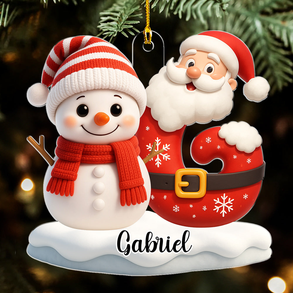 Snowman Merry Christmas - Personalized Custom Acrylic Ornament