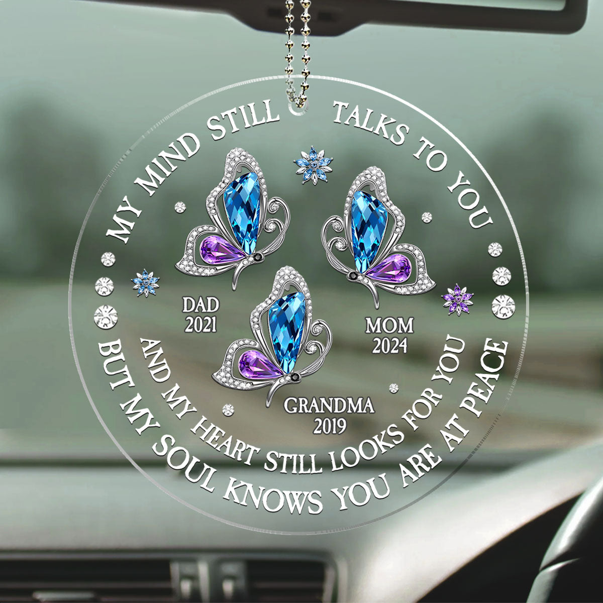 My Soul Knows You Are At Peace Ver 2 - Personalized Custom Car Ornament