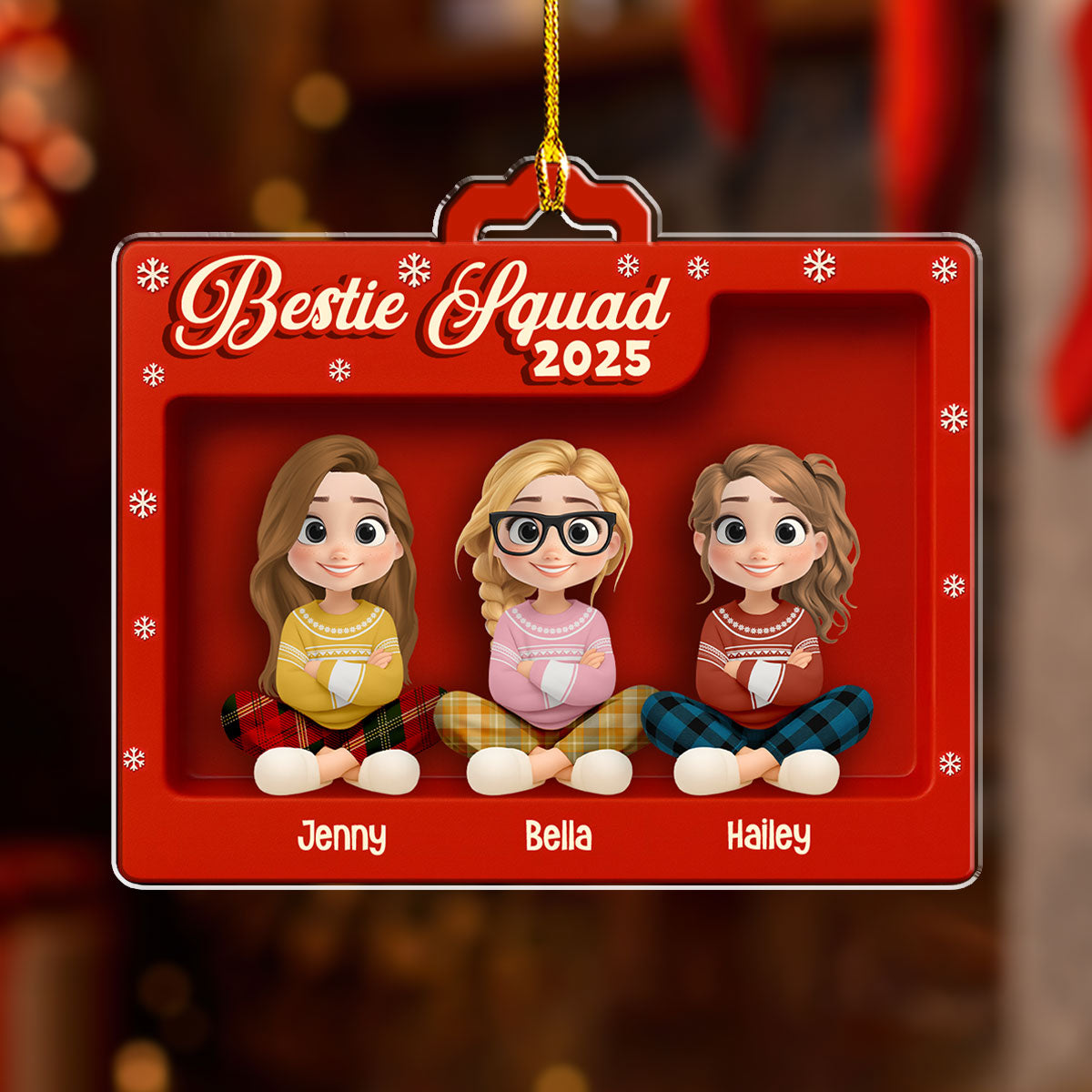 Bestie Squad 2025 - Personalized Custom Acrylic Ornament