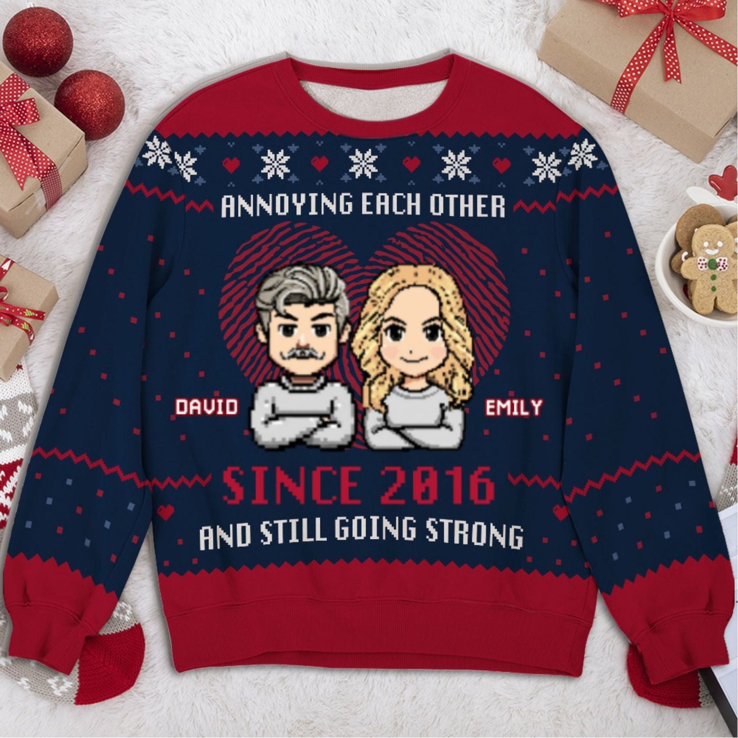 Together Forever Christmas - Personalized Custom All-Over-Print Sweatshirt