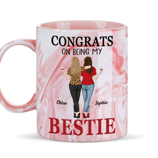 My Lovely Besties - Personalized Custom Pink Marble Mug