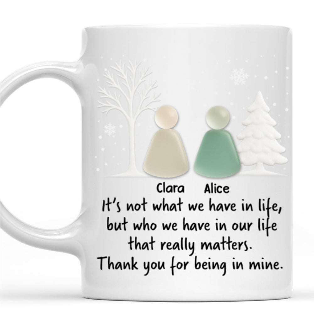 Thank You For Being In Mine - Personalized Custom Coffee Mug