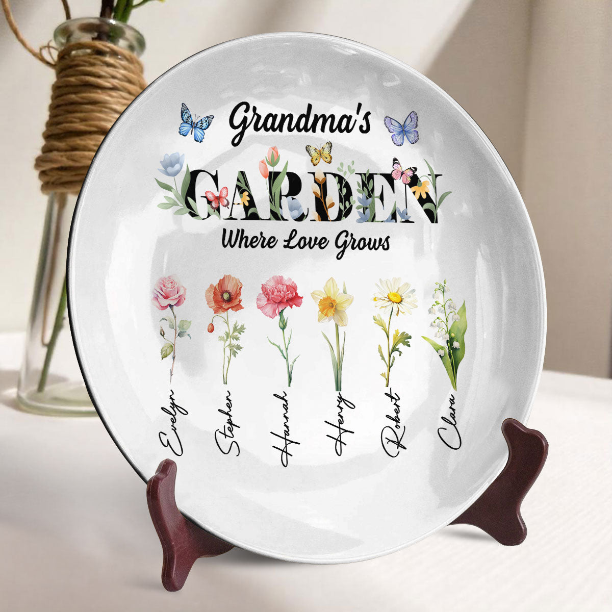Where Love Grows - Personalized Custom Plate