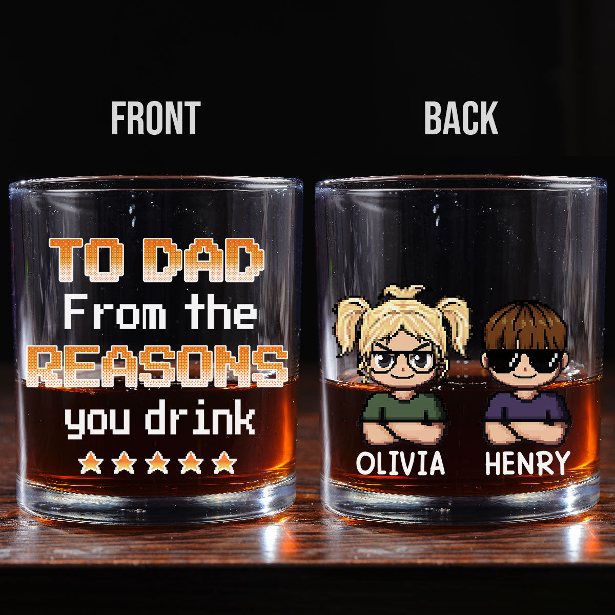 Reason You Drink - Personalized Custom Whiskey Glass