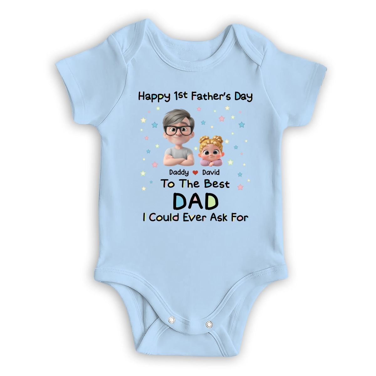 The Best Daddy - Personalized Custom Baby Onesie