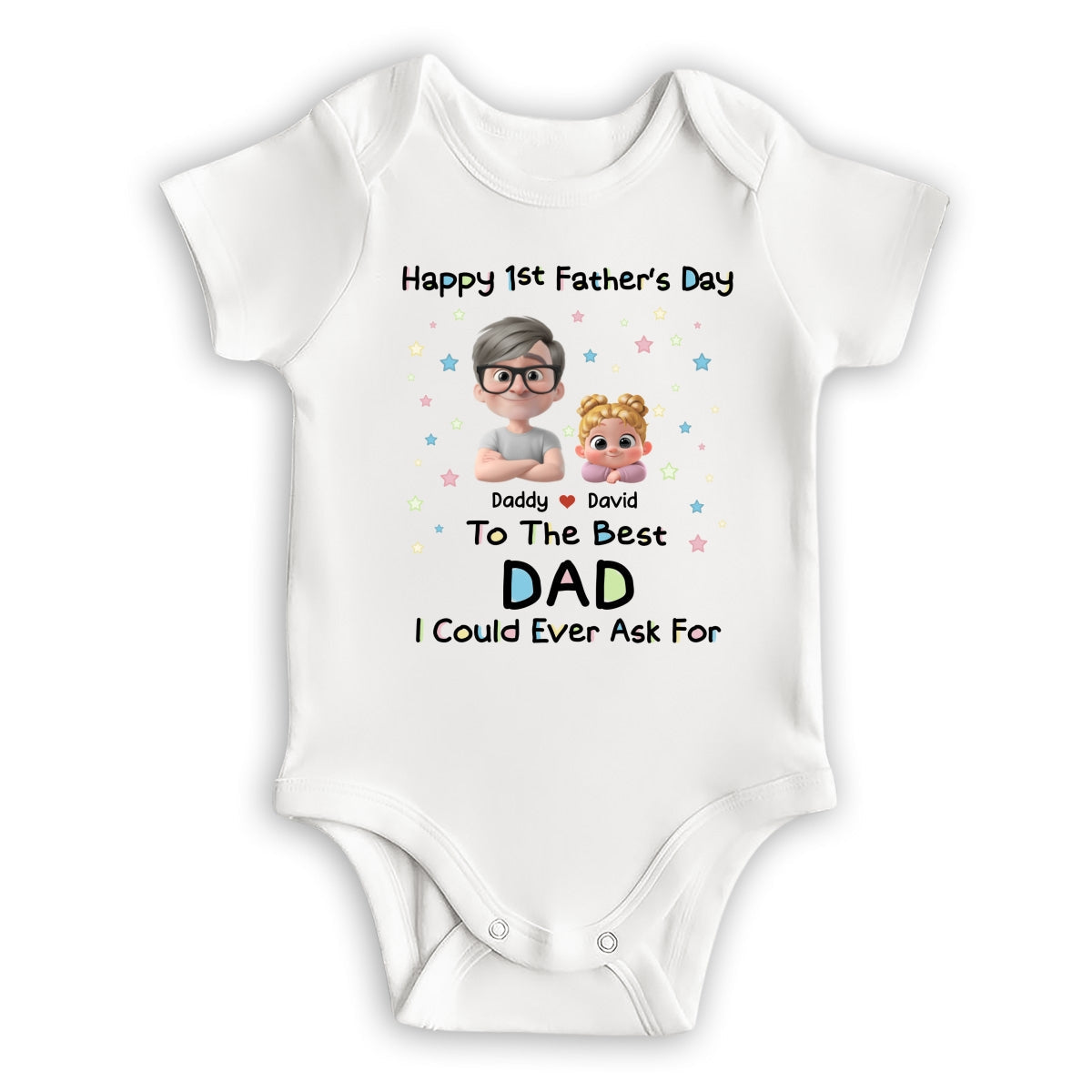 The Best Daddy - Personalized Custom Baby Onesie