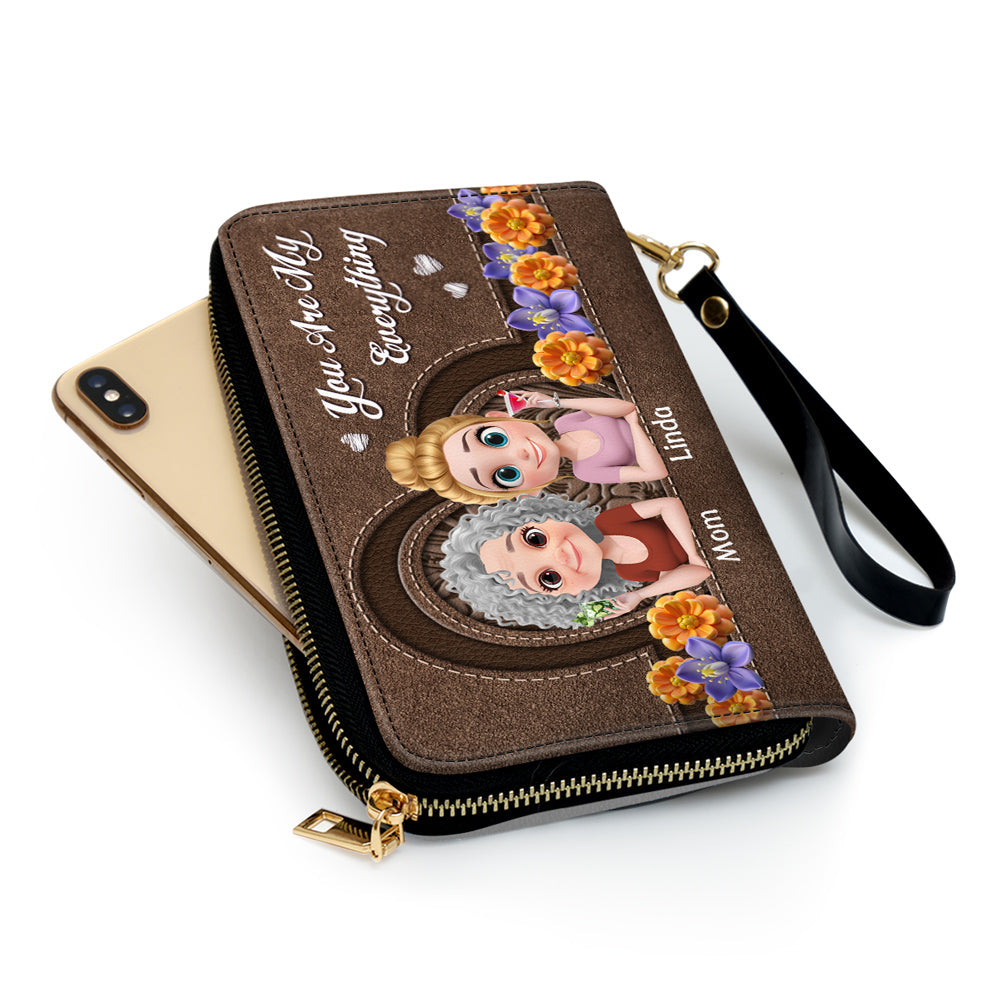Mommy You Are My Everything - Personalized Custom Leather Wallet