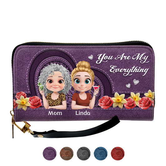 Mommy You Are My Everything - Personalized Custom Leather Wallet