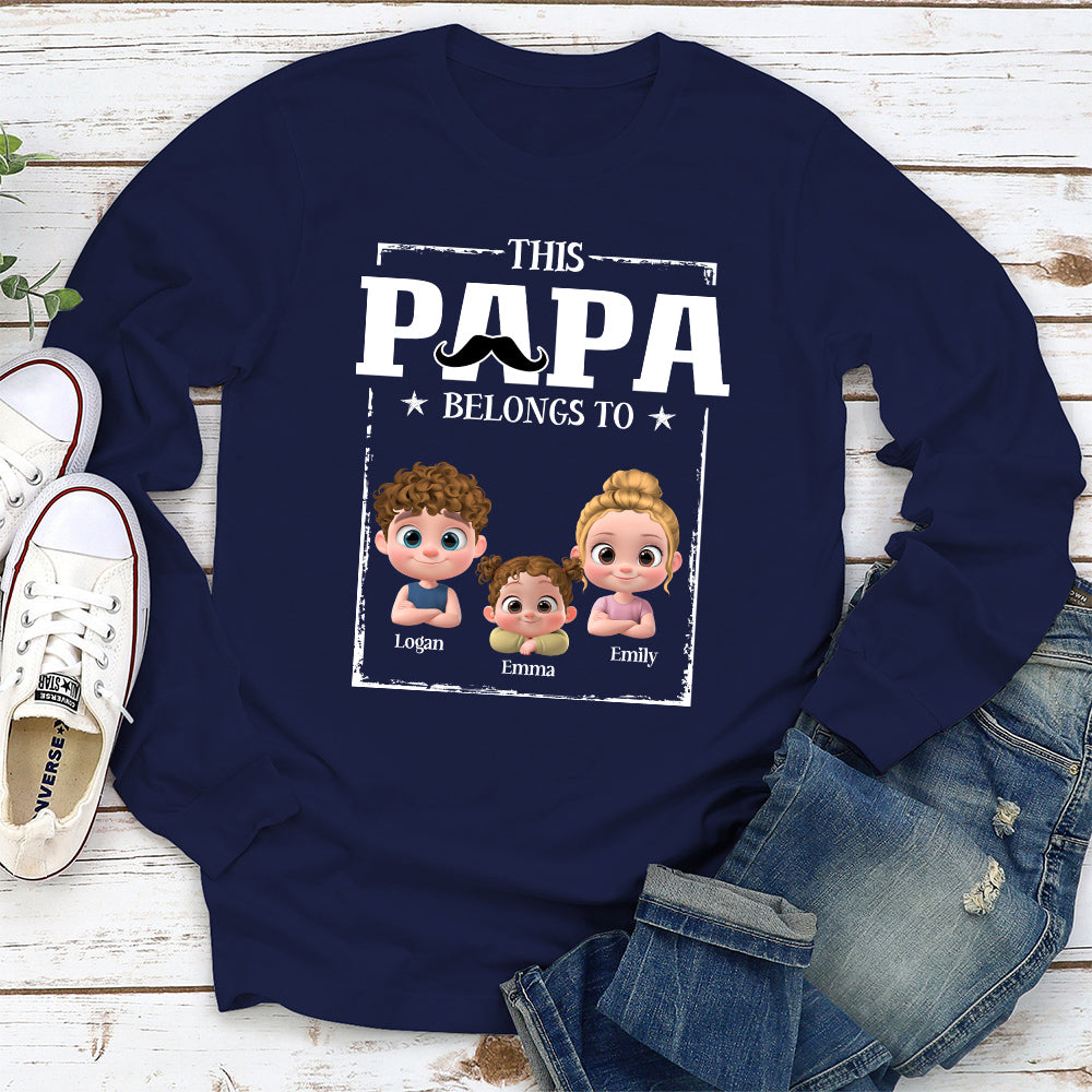 This Papa Belongs To - Personalized Custom Shirt