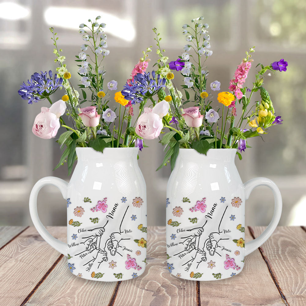 Nana Love - Personalized Custom 3D Inflated Effect Flower Vase