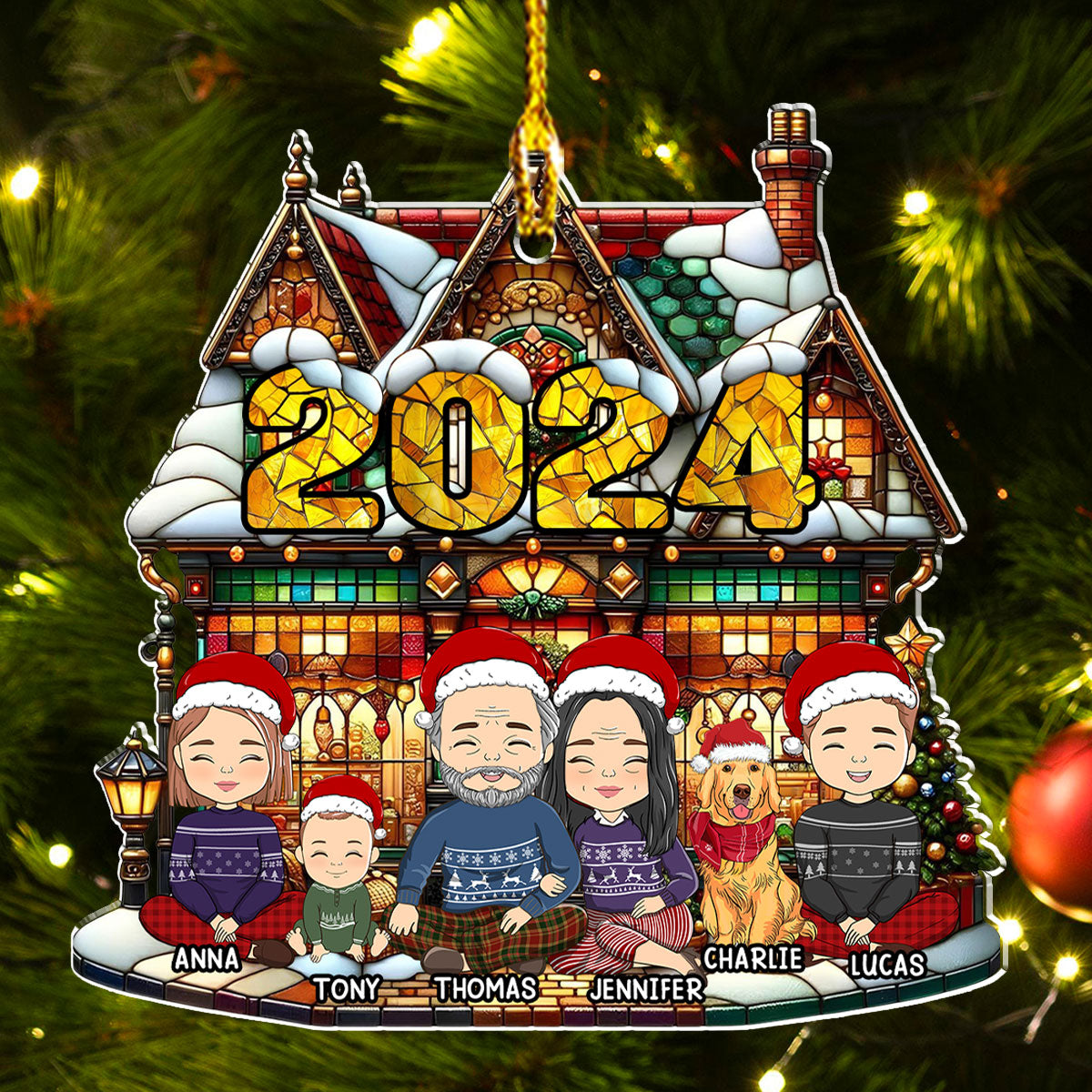 Warm Family - Personalized Custom Acrylic Ornament