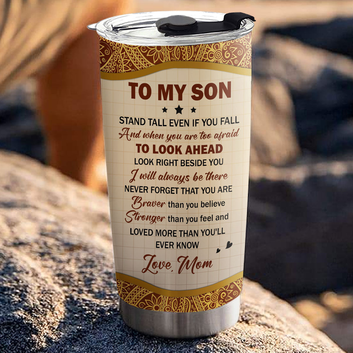 My Brave Grandson - Personalized Custom Tumbler