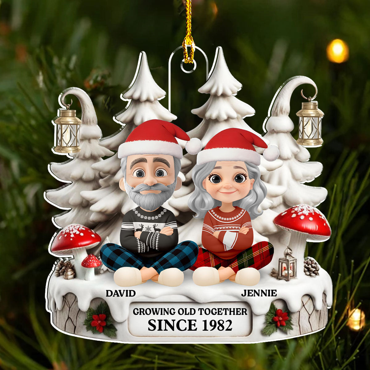 Growing Old With You - Personalized Custom Acrylic Ornament