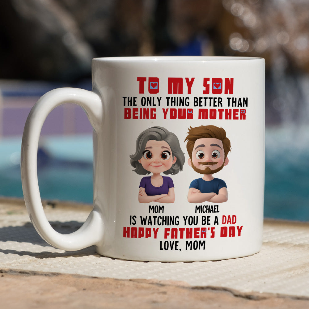 Mother And Son - Personalized Custom Coffee Mug