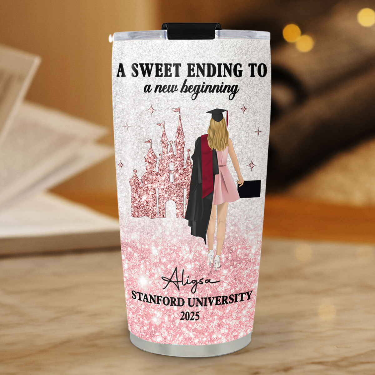 A Sweet Ending To A New Beginning - Personalized Custom Tumbler