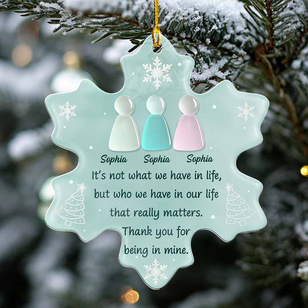 Thank You For Being In Mine Sea Glass - Personalized Custom Acrylic Ornament