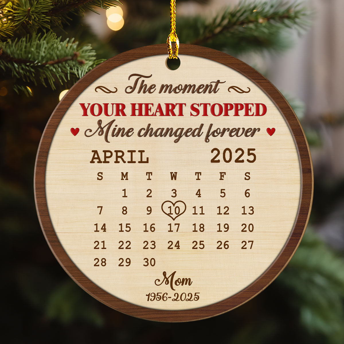 The Moment - Personalized Custom Wood Ornament