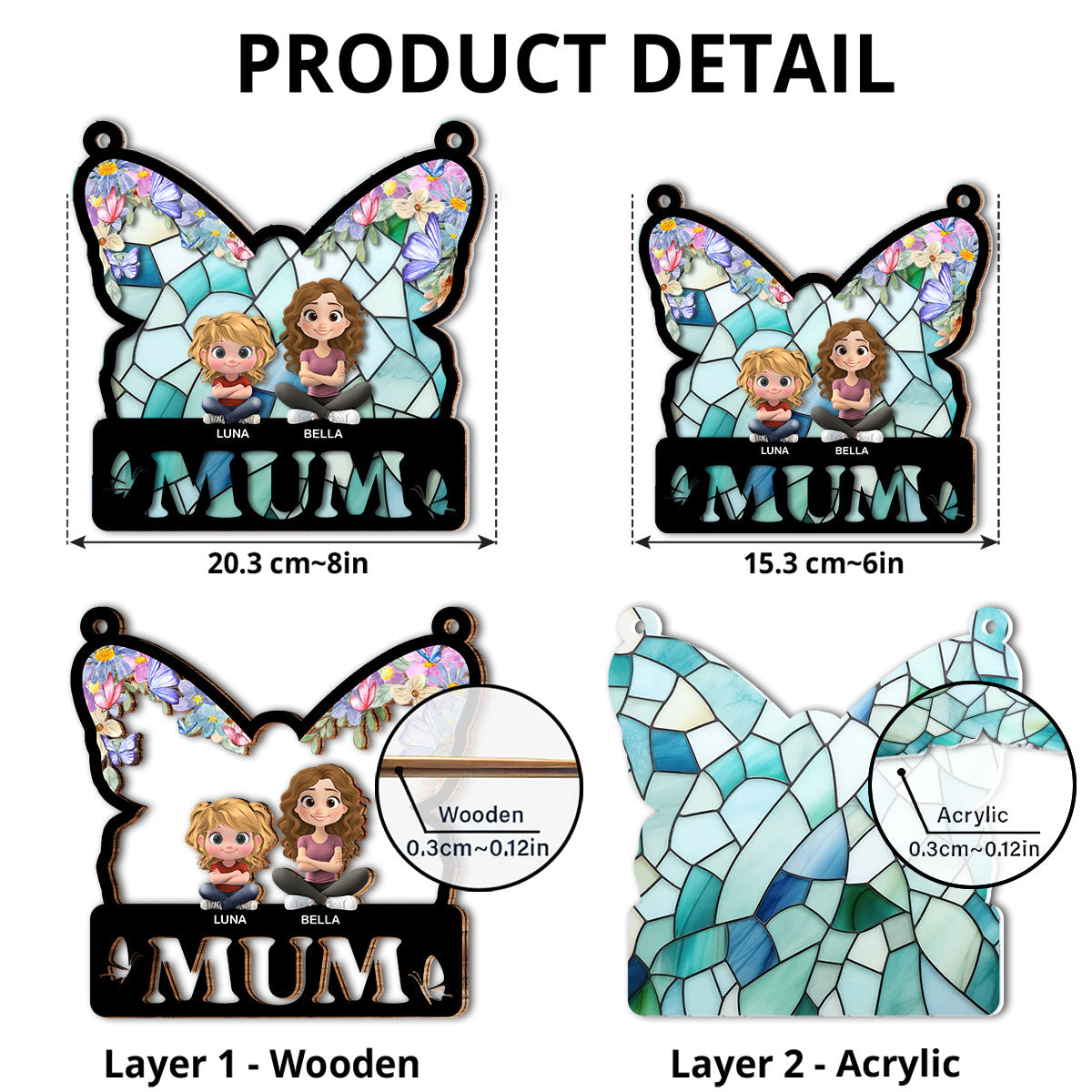 Grandma Mom You Are The Reason Behind My Smile - Personalized Custom Suncatcher