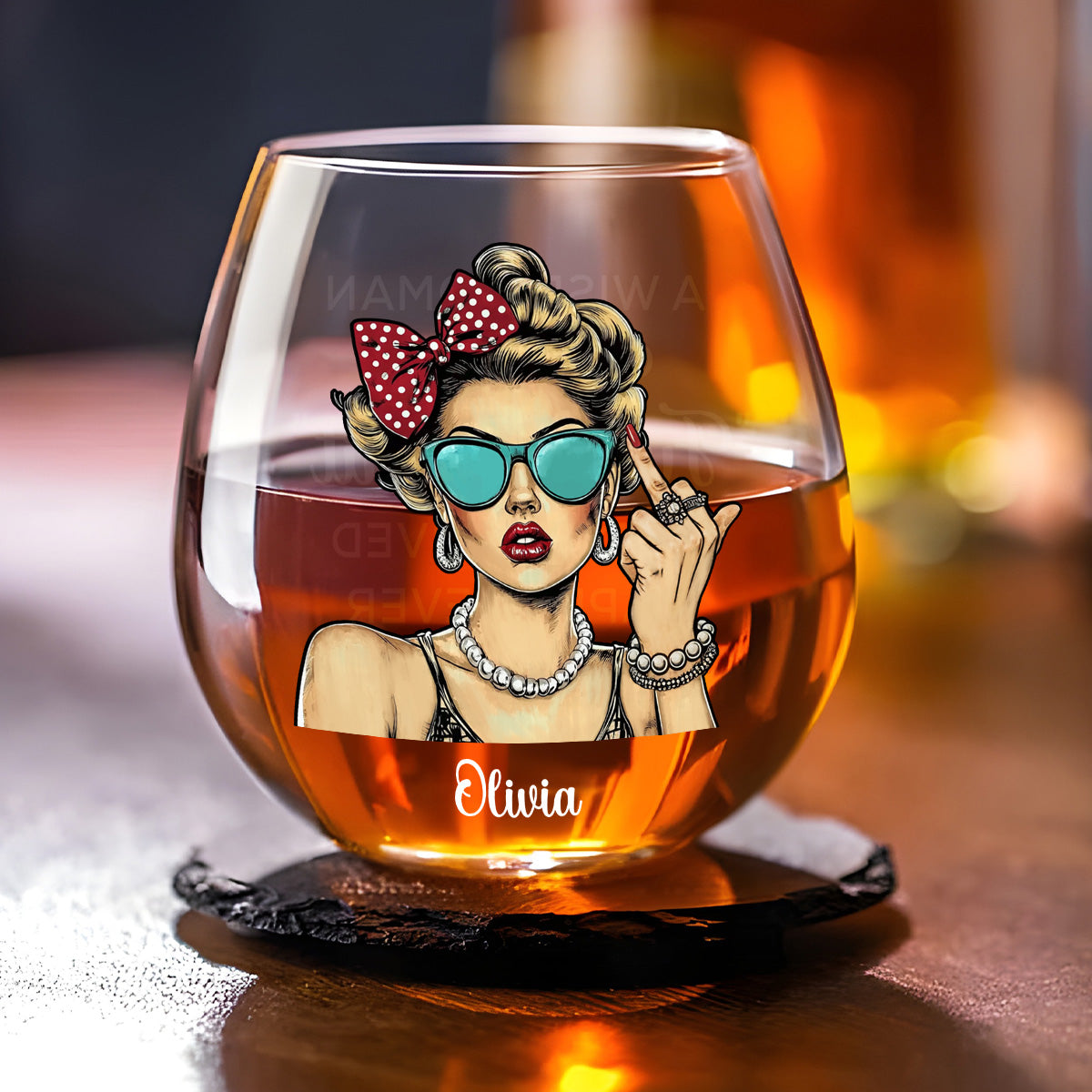 A Wise Woman Once Said Version 2 - Personalized Custom Wine Glass