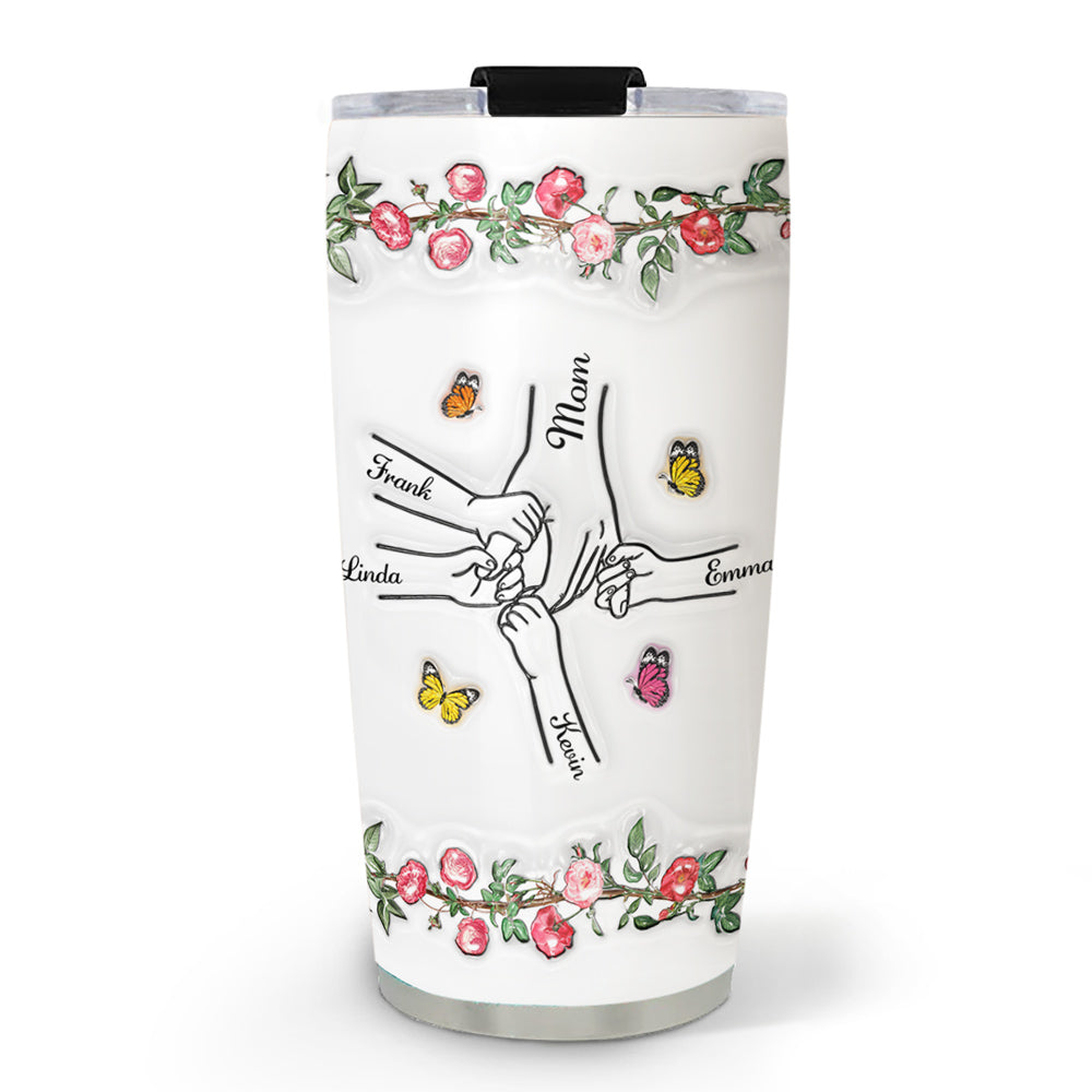 You Hold My Hand And My Heart - Personalized Custom 3D Inflated Effect Tumbler