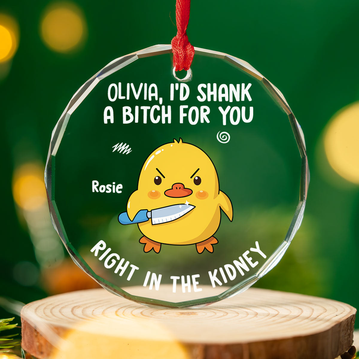Life Is Too Short For Fake Friends  - Personalized Custom Glass Ornament