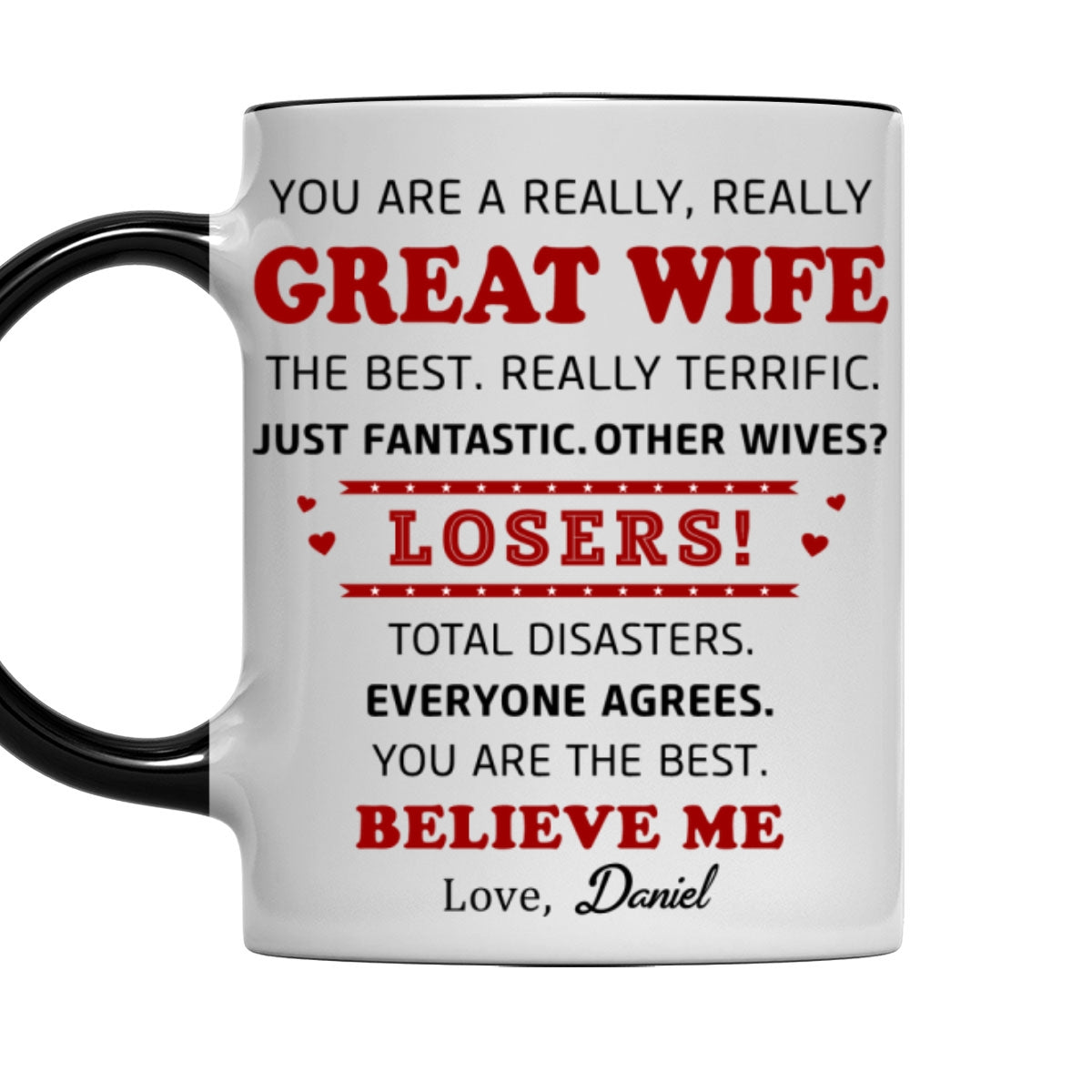 Great Wife - Personalized Custom Accent Mug