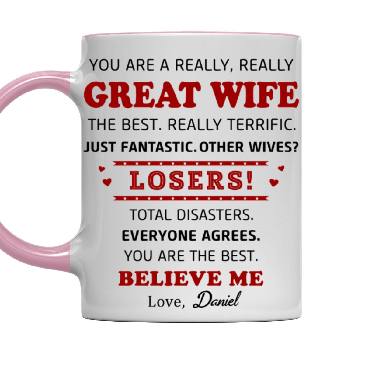 Great Wife - Personalized Custom Accent Mug