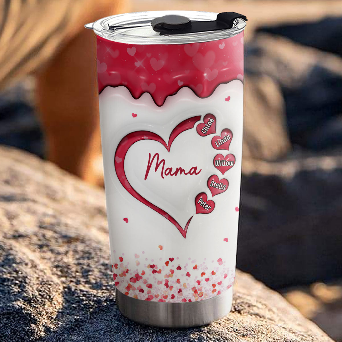 We Love You More Than Words - Personalized Custom 3D Inflated Effect Tumbler