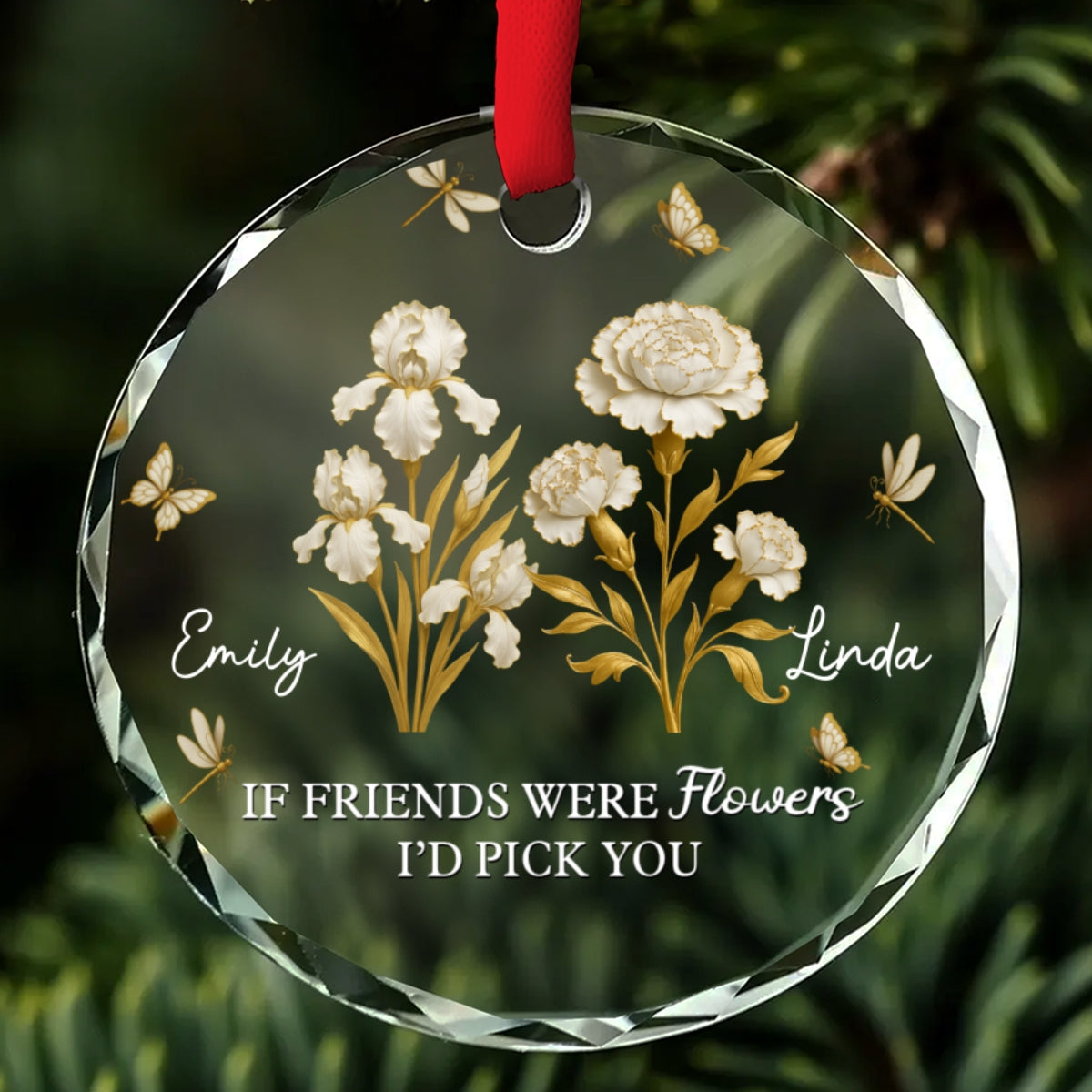 Pick You - Personalized Custom Glass Ornament