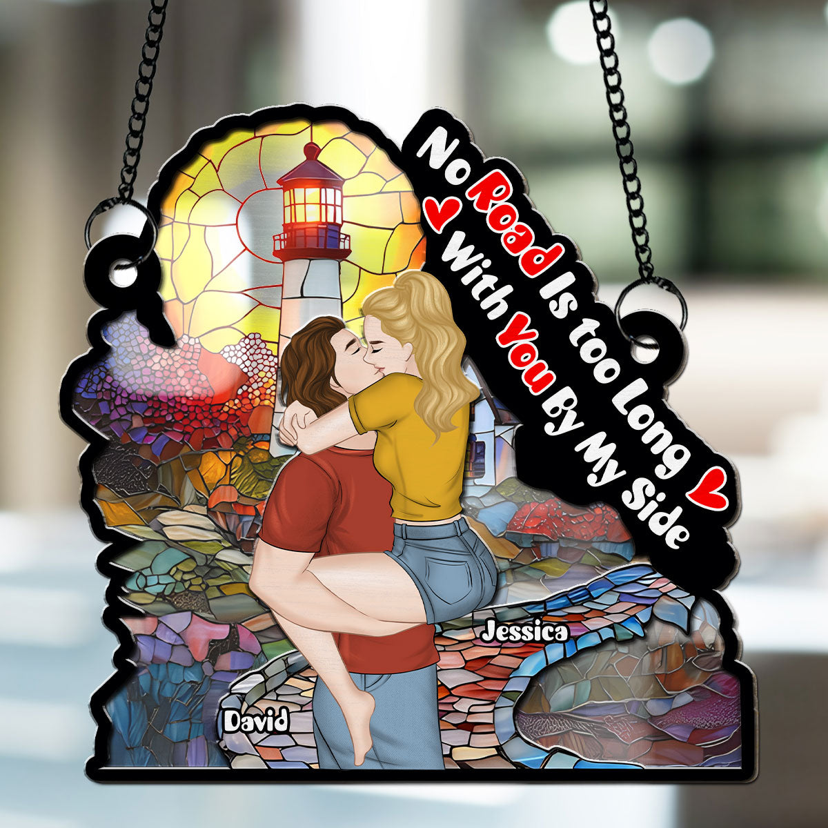 Road To Love - Personalized Custom Suncatcher