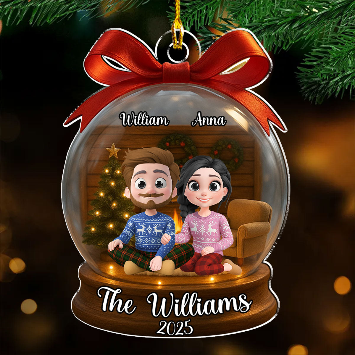 Family Gathering - Personalized Custom Acrylic Ornament