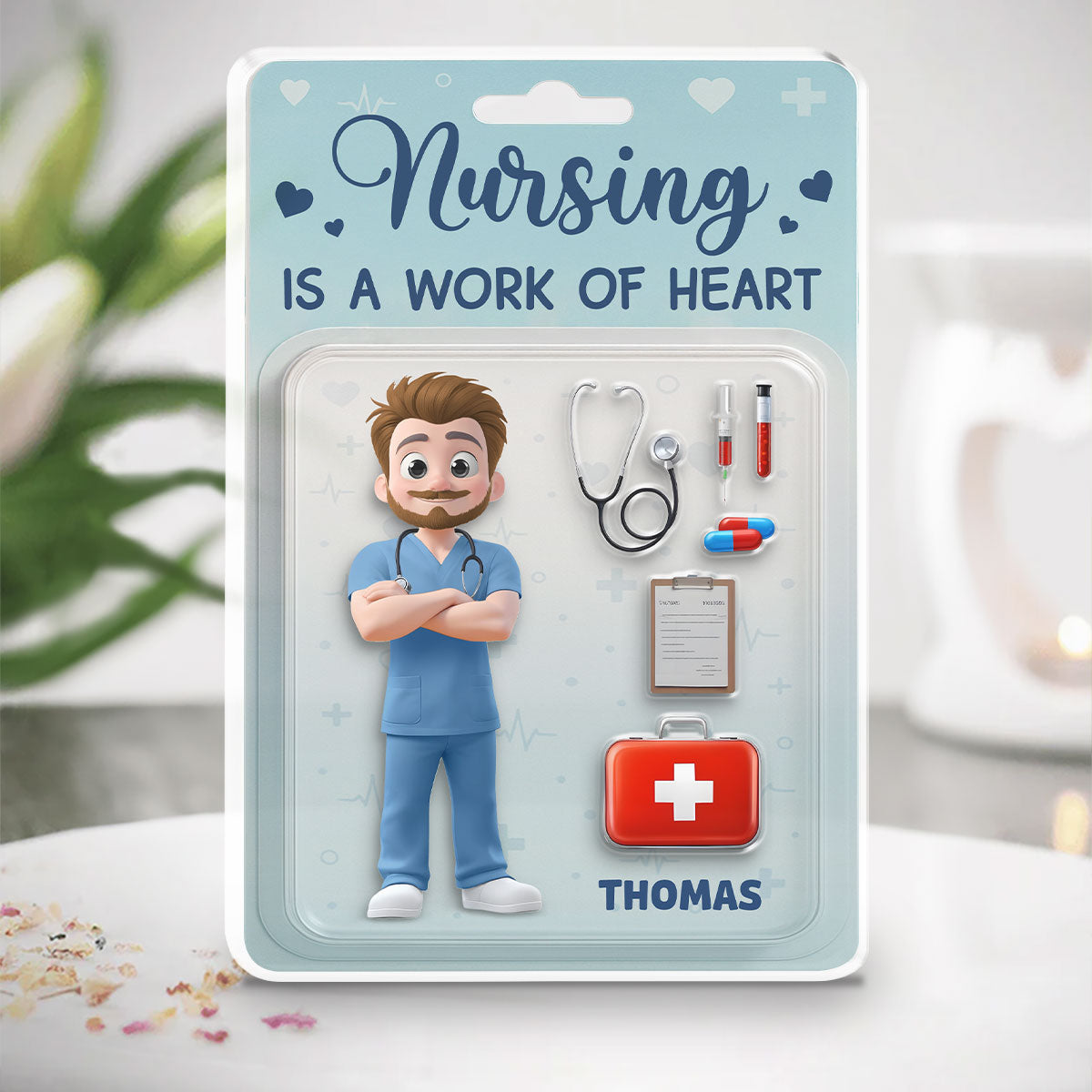 Nursing Is A Work Of Heart - Personalized Custom Acrylic Plaque