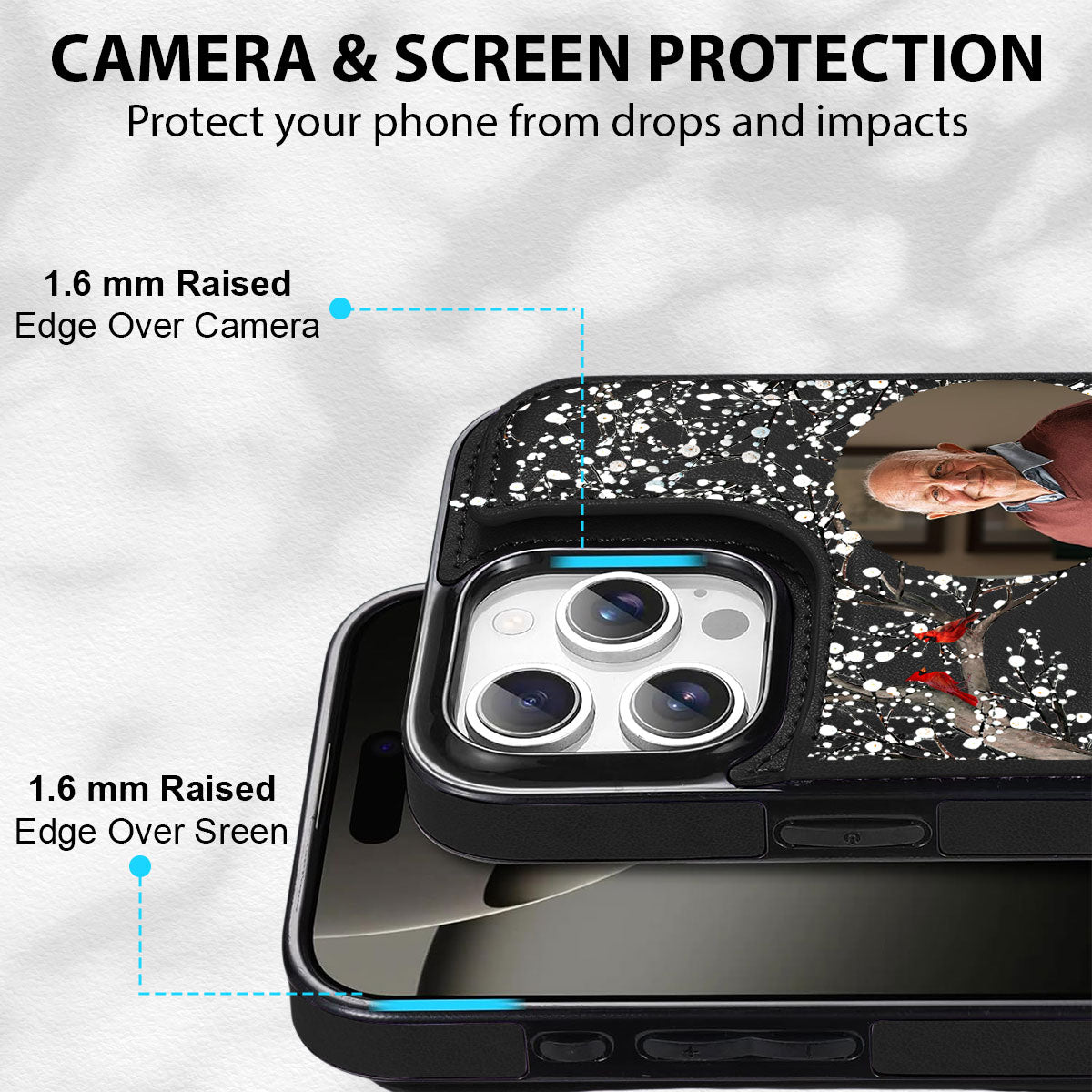 The Moment My Heart Changed Forever - Personalized Custom Leather Phone Case