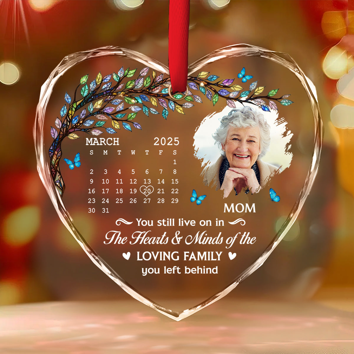 You Still Live On - Personalized Custom Glass Ornament