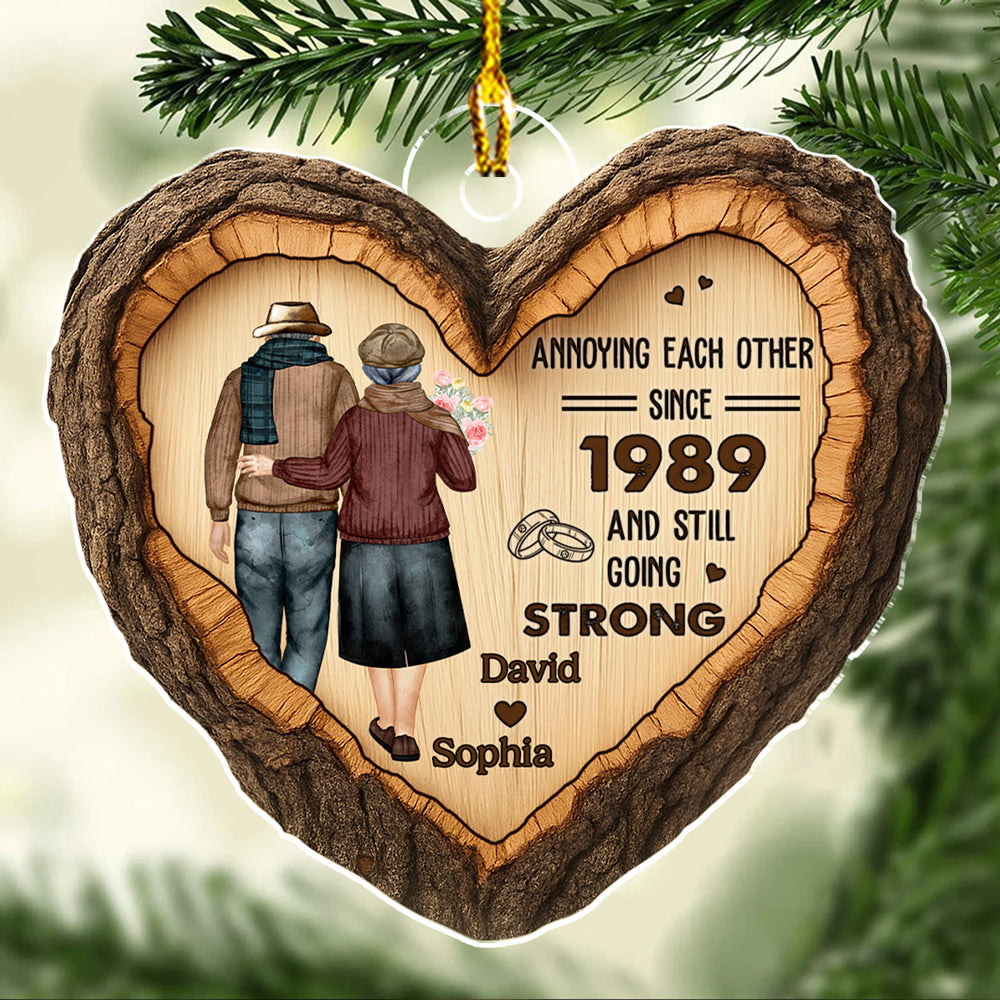 Eternal Love Carving - Personalized Custom Acrylic Ornament