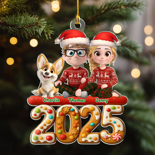 We And Our Dog Version 3 - Personalized Custom Acrylic Ornament