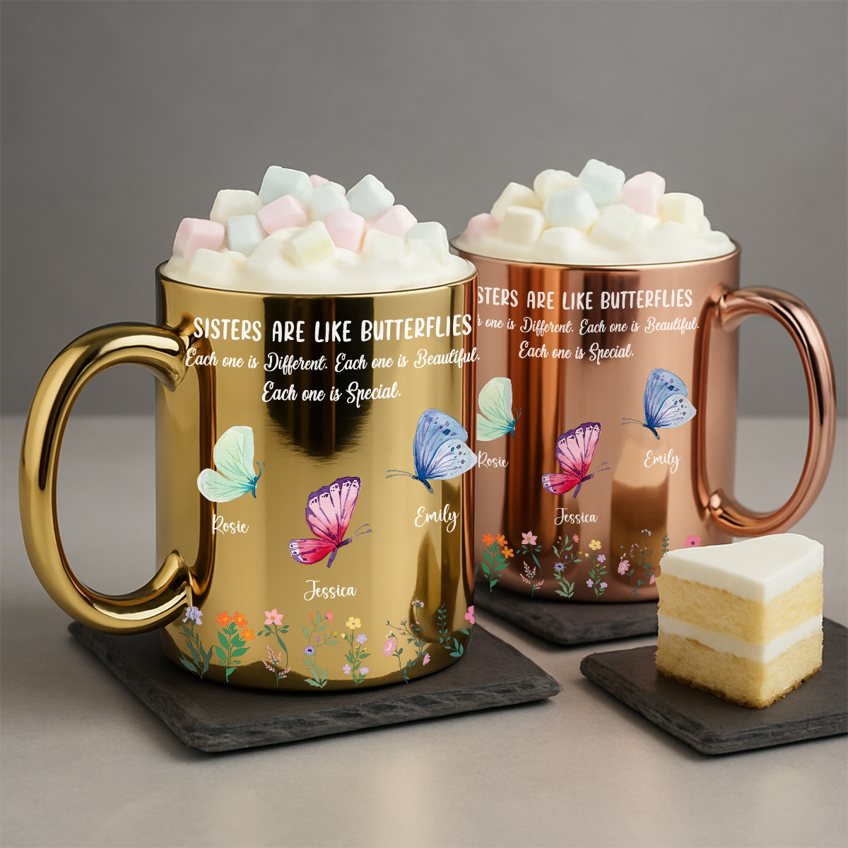 Sister Are The Gardeners Of Our Souls - Personalized Custom Metallic Mug