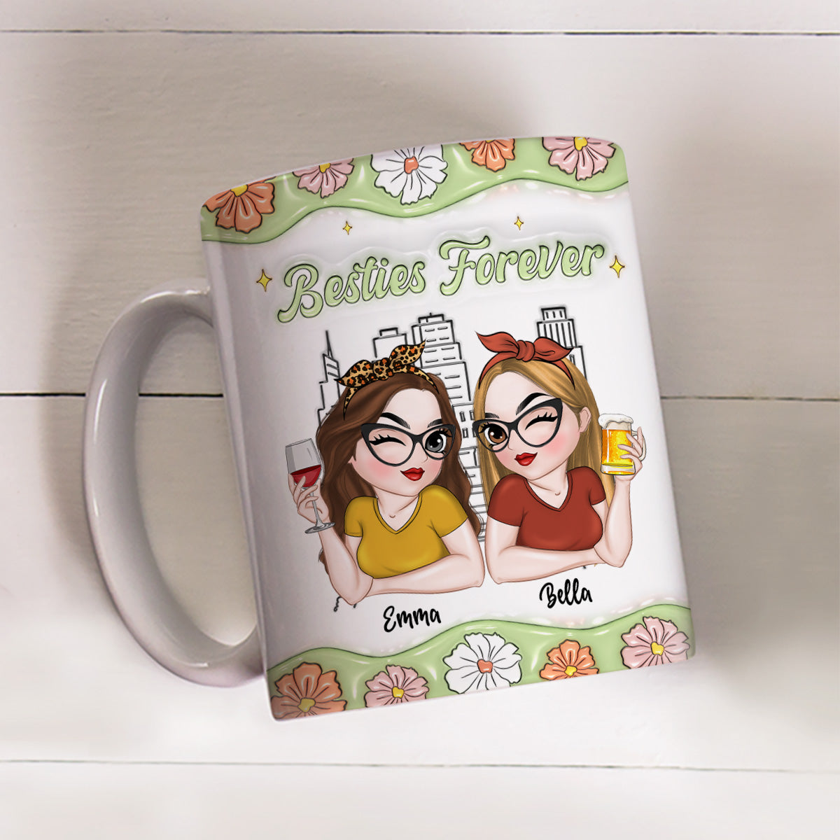 Best Friend Forever - Personalized Custom 3D Inflated Effect Mug