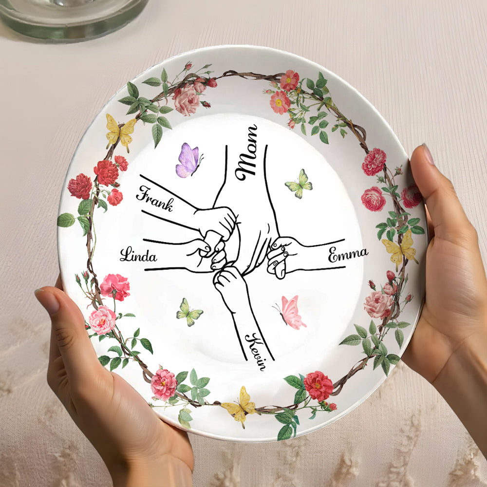 You Hold My Hand And My Heart - Personalized Custom Plate