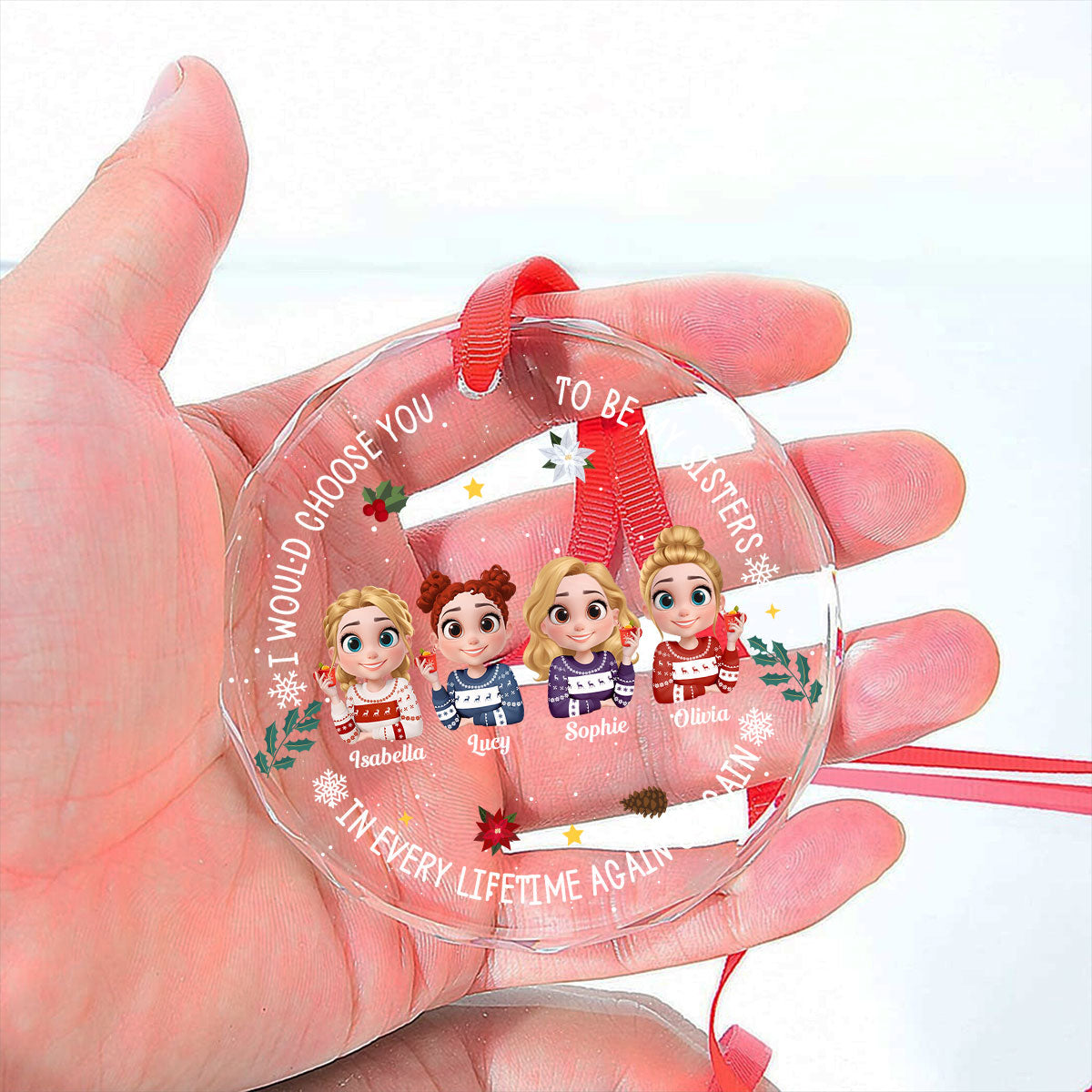 Soulmate In Disguise - Personalized Custom Glass Ornament