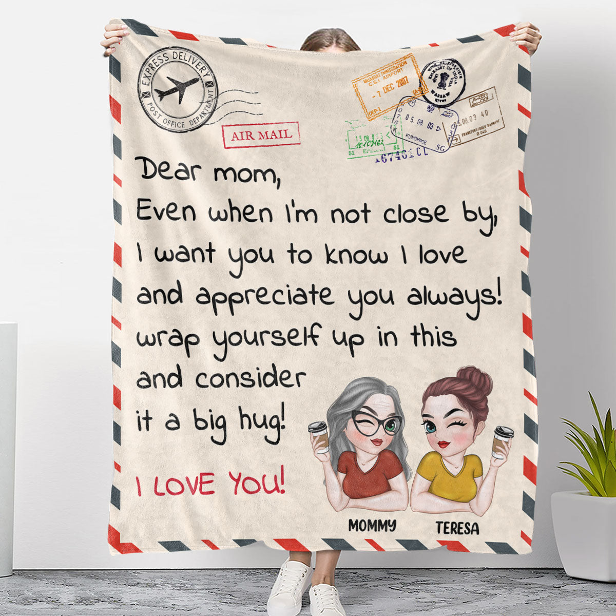 Love Mom So Much - Personalized Custom Fleece Blanket